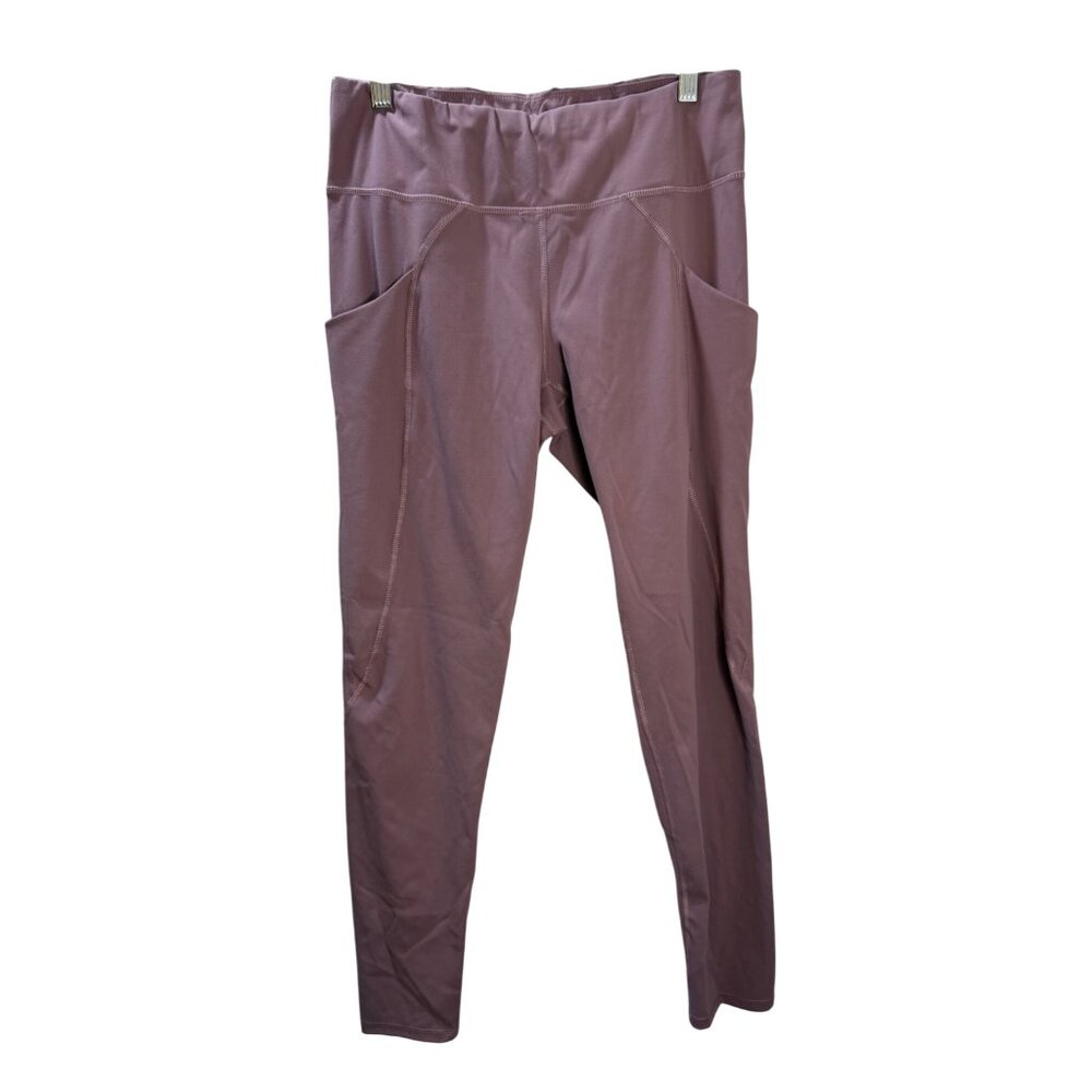 Zella Womens‎ High-Waist Pocket Leggings Mauve Athletic Activewear